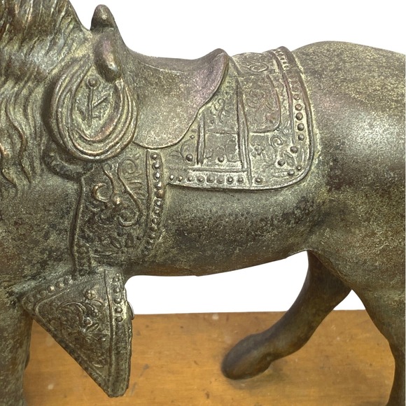 Vintage Galter Products Co Spartus Mantel Clock Electric Horse Country Western - Picture 7 of 16